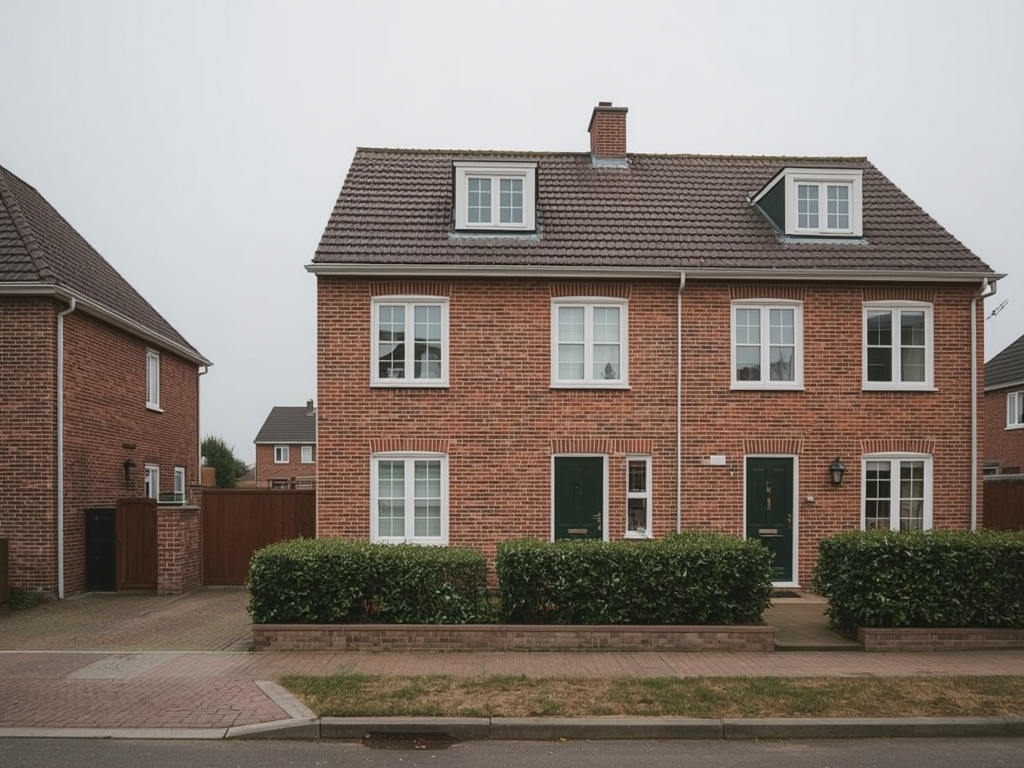 vrijstaande woning in Wieringerwaard met witte kunststof kozijnen aan de voorgevel