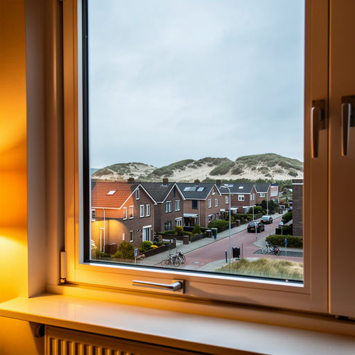 Licht interieur in Schagen met zicht naar buiten door een groot kunststof raamkozijn in de woonkamer