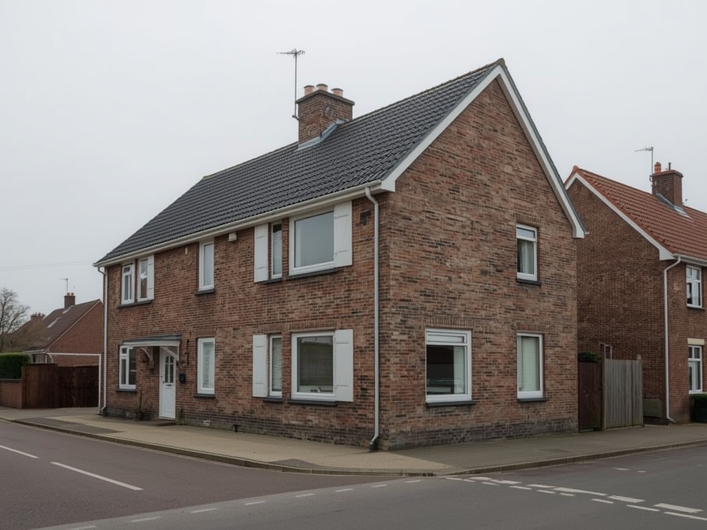 kustwoning in Den Helder met witte kunststof kozijnen aan de voorgevel