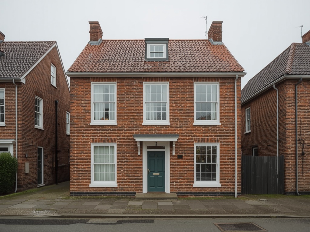 kustwoning in Julianadorp met witte kunststof kozijnen aan de voorgevel
