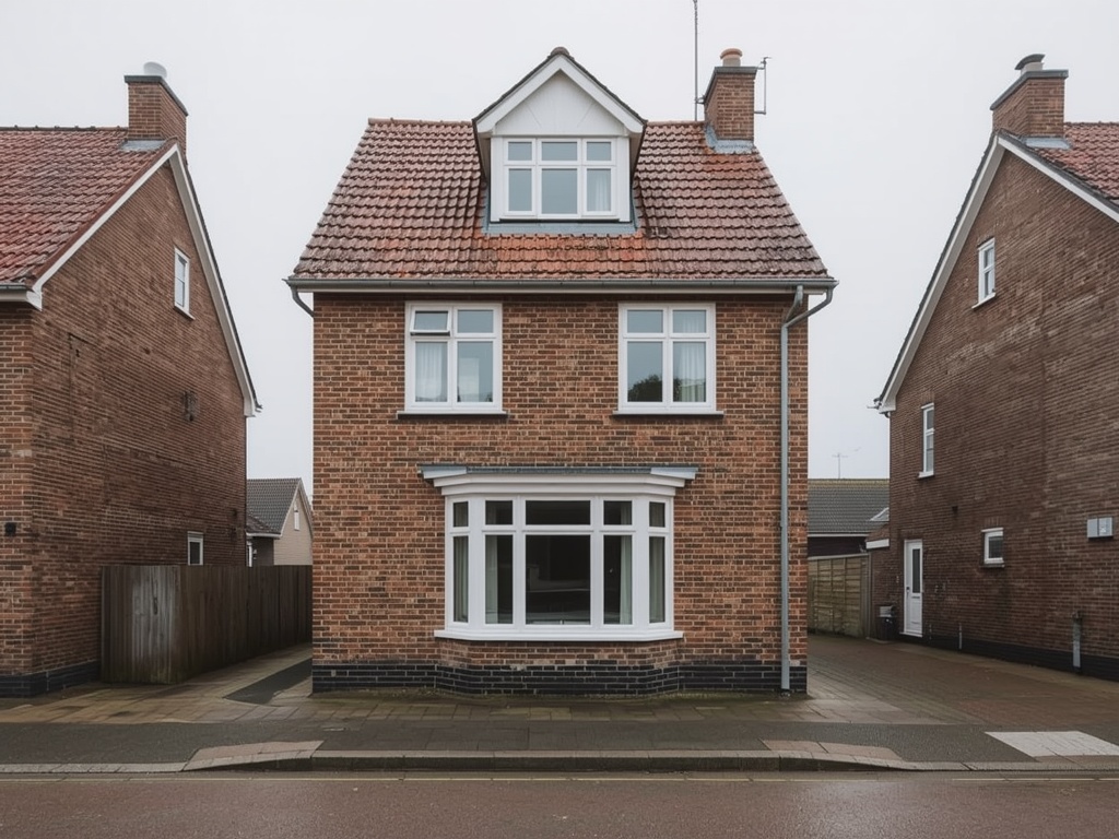 kustwoning in Den Helder met witte kunststof kozijnen aan de voorgevel
