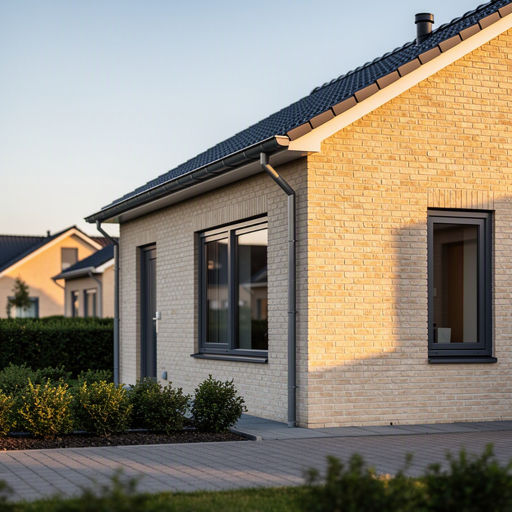vrijstaande woning in Tuitjenhorn met antraciet grijze kunststof kozijnen en lichte gevel
